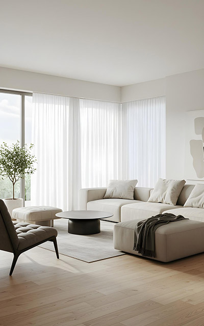 Expansive and luxe living space